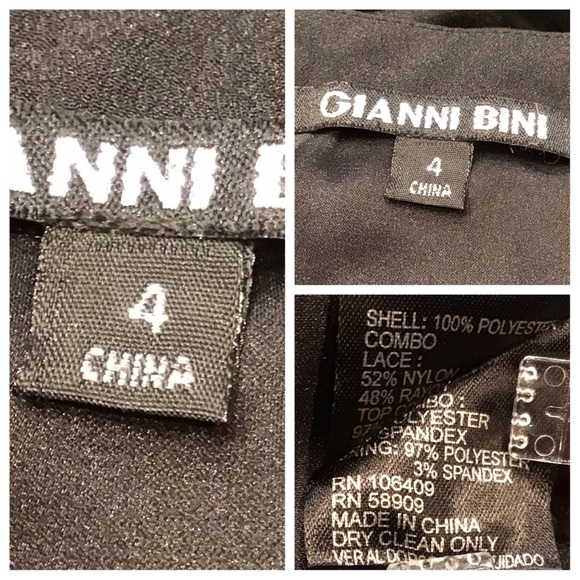 Gianni Bini Avery Lace Evening Dress Formal Sleeveless Maxi Long Black Gown SZ 4 - Picture 12 of 13